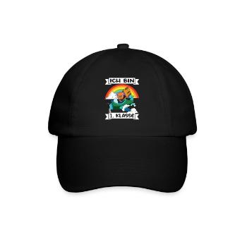 Ich Bin 1 Klasse Einschulung Schulanfang - Baseballkappe - Schwarz/Schwarz - Vorne