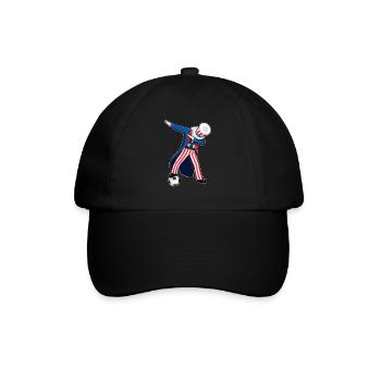 4. Juli Dabbing US Football - Baseballkappe - Schwarz/Schwarz - Vorne