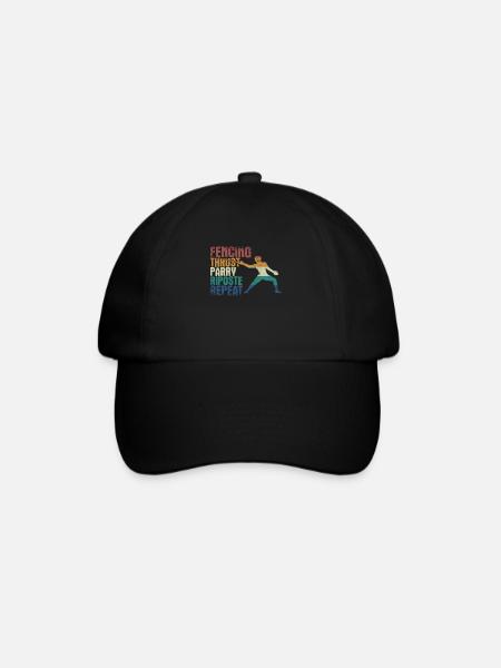 Escrime Poussée Parry Riposte Répétition - Casquette classique - noir/noir