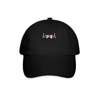 Bahamas France Heartbeat Flag Bahamians - Casquette classique - noir/noir - Devant