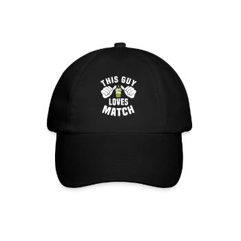 Ce gars aime le matcha - Casquette classique - noir/noir - Devant