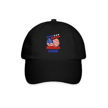 Make America Insured Again Insurance Broker Gift - Baseball Cap - black/black - Front