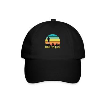 Hike To Live - Baseball Cap - black/black - Front