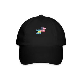 Bahamas USA Flag Bahamiens américains - Casquette classique - noir/noir - Devant