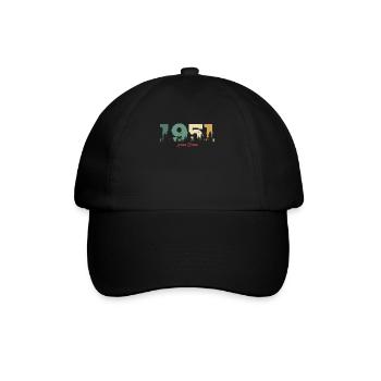 Vintage 1951 Geburtstagsgeschenk - Baseballkappe - Schwarz/Schwarz - Vorne