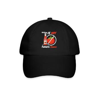 Le ketchup n’est pas de la sauce tomate Italie - Casquette classique - noir/noir - Devant