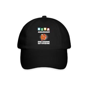 Kindergarten Abgänger Schulanfang Einschulung - Baseballkappe - Schwarz/Schwarz - Vorne
