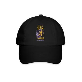 Je t’aime tout l’entraînement de l’équipe Basketball annulé - Casquette classique - noir/noir - Devant