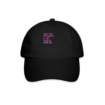 Rester positif est mon superpouvoir - Casquette classique - noir/noir - Devant