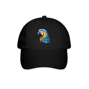 Blue and gold macaw - Baseball Cap - black/black - Front