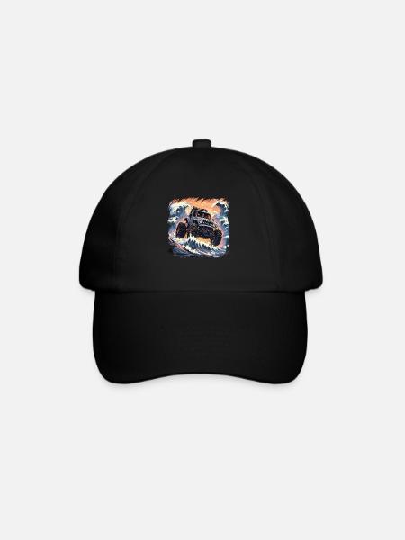 Monstertruck - Baseballkappe - Schwarz/Schwarz