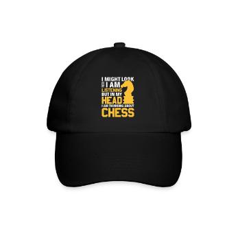 Il suffit de penser aux échecs - Knight Chess Piece Knight - Casquette classique - noir/noir - Devant