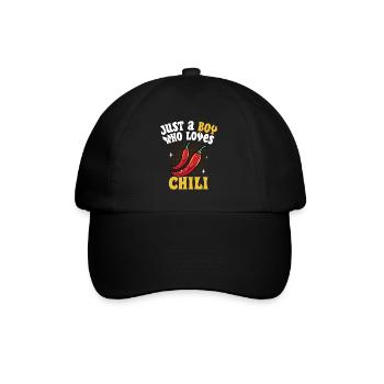 Men Just A Boy Who Loves Chili Red Pepper Hot - Baseball Cap - black/black - Front