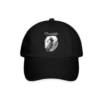 Downhiller white - Baseball Cap - black/black - Front