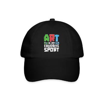L’art du peintre est mon sport préféré Aime le pinceau - Casquette classique - noir/noir - Devant