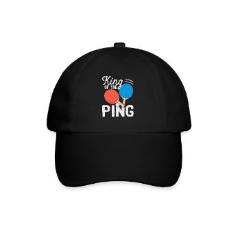 King Of The Ping Drôle Table de Tennis De Table - Casquette classique - noir/noir - Devant