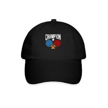Champion Ping Pong Paddle Balls Funny Table Tennis - Baseball Cap - black/black - Front