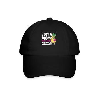 Pineapple Mom Hello Summer Motherhood Mothers Day - Baseball Cap - black/black - Front