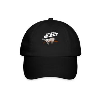 Sleeping Sloth Sleep Sleep Shirt - Baseball Cap - black/black - Front