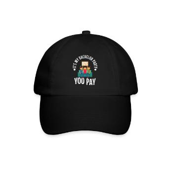 C’est mon enterrement de vie de garçon avec moi vous payez - Casquette classique - noir/noir - Devant