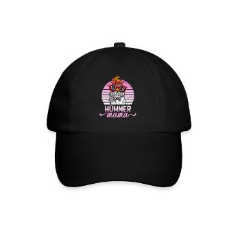 Hühner Mama Mutter Huhn Hennen Design Hühnerzucht - Baseballkappe - Schwarz/Schwarz - Vorne