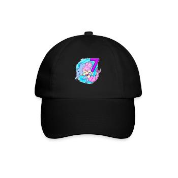 Fille 7 ans 7ème anniversaire sirène - Casquette classique - noir/noir - Devant