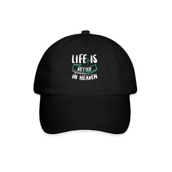 La vie est meilleure au ciel Verset biblique Foi - Casquette classique - noir/noir - Devant