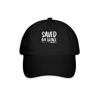 Sauvé par la grâce Bible Verset Chrétien - Casquette classique - noir/noir - Devant