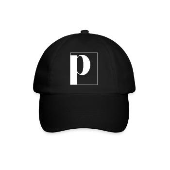Letter alphabet p - Baseball Cap - black/black - Front