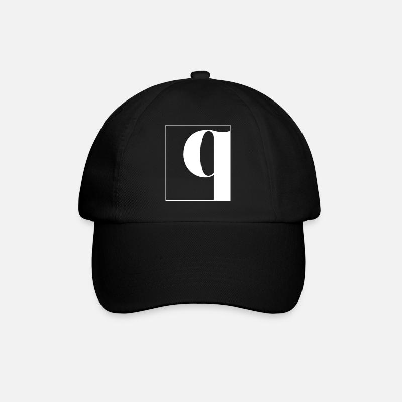 Lettre alphabet q - Casquette classique - noir/noir