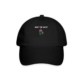 Chicken Rooster Funny Chicken Saying what the gack - Baseball Cap - black/black - Front