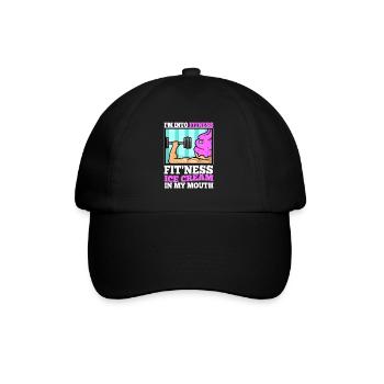 Im into fitness ice cream - Baseball Cap - black/black - Front