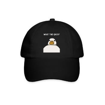 Funny Duck Saying Ducks Humor What the qack - Baseball Cap - black/black - Front