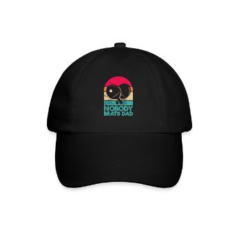 Personne ne bat papa Drôle de joueur de tennis de table - Casquette classique - noir/noir - Devant