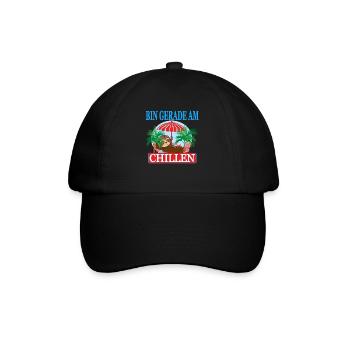 Chiller Bin gerade am chillen Auftrags chiller - Baseballkappe - Schwarz/Schwarz - Vorne