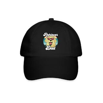 Retriever Papa Retrievers Pet Sayings Dog - Baseball Cap - black/black - Front