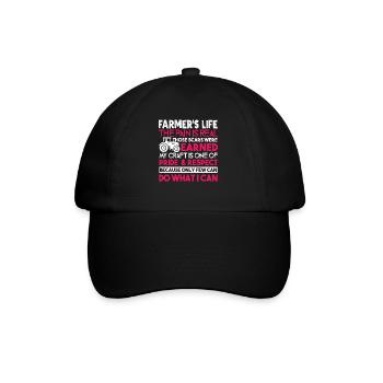 Farmer Farmer's Life The Pain Is Real - Baseball Cap - black/black - Front