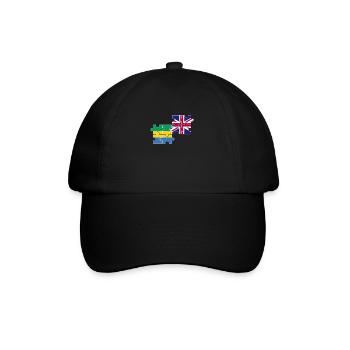 Gabon UK Flag British Gabonese - Baseball Cap - black/black - Front