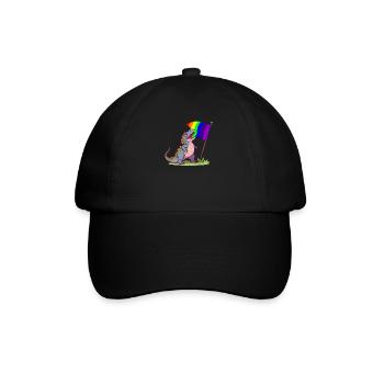 Drôle de dinosaure LGBTQ Communauté arc-en-ciel Jeu de mots - Casquette classique - noir/noir - Devant