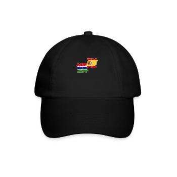 Gambia, Spain, Flag, Spanish, Gambian - Baseball Cap - black/black - Front