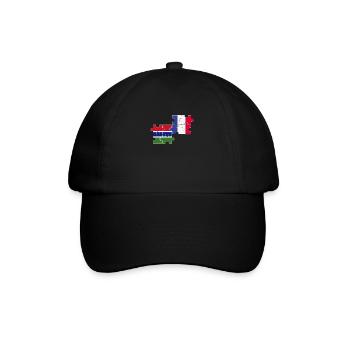 Gambia France Flag French Gambian - Baseball Cap - black/black - Front