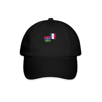 Gambia France Vintage Flag Gambier - Baseball Cap - black/black - Front