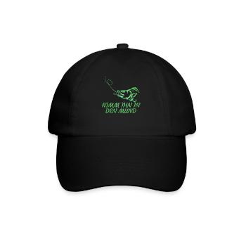 Angeln Fisch Angel Angler Fischer - Baseballkappe - Schwarz/Schwarz - Vorne