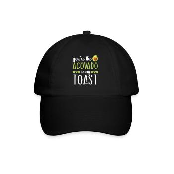 Avocado Couple Relationship Avocado Fruit Guac - Baseball Cap - black/black - Front