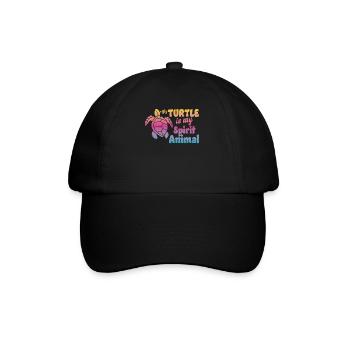 Sea Turtle Tortoise Watercolor My - Baseball Cap - black/black - Front