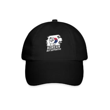 Pas coréen mais favorable au drapeau coréen - Casquette classique - noir/noir - Devant