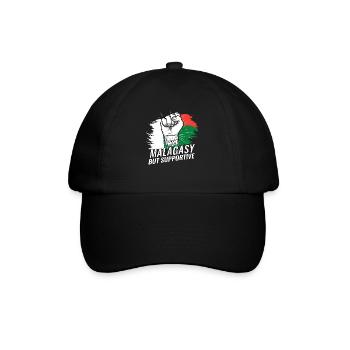 Not Malagasy But Supportive Madagascar Flag - Baseball Cap - black/black - Front