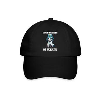 Nicht Nachtragend - Rachsüchtig Sarkasmus Einhorn - Baseballkappe - Schwarz/Schwarz - Vorne