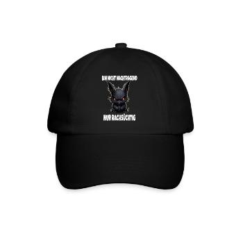 Nicht Nachtragend - Rachsüchtig Sarkasmus Hase - Baseballkappe - Schwarz/Schwarz - Vorne
