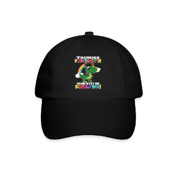 Tschüss Kindergarten Ich Bin Jetzt Ein Schulkind! - Baseballkappe - Schwarz/Schwarz - Vorne